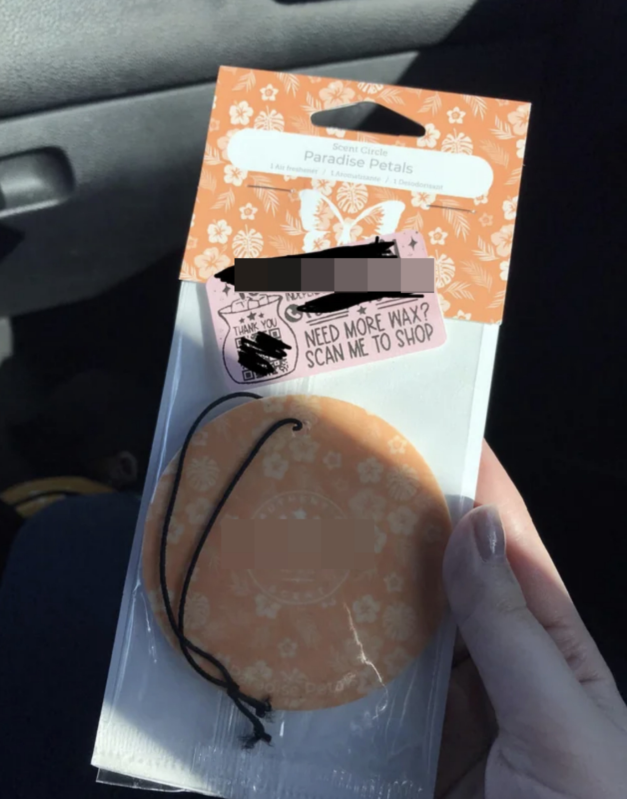 the air freshener left as a tip