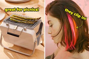 portable bbq, vibrant clip in hair extensions 