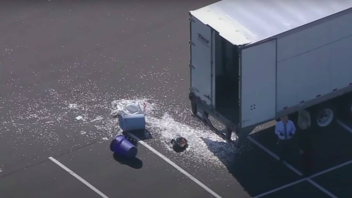 The surely heavy haul is alleged to have been taken while the truck trailer was parked overnight at a Walmart in the Philadelphia area, police say.