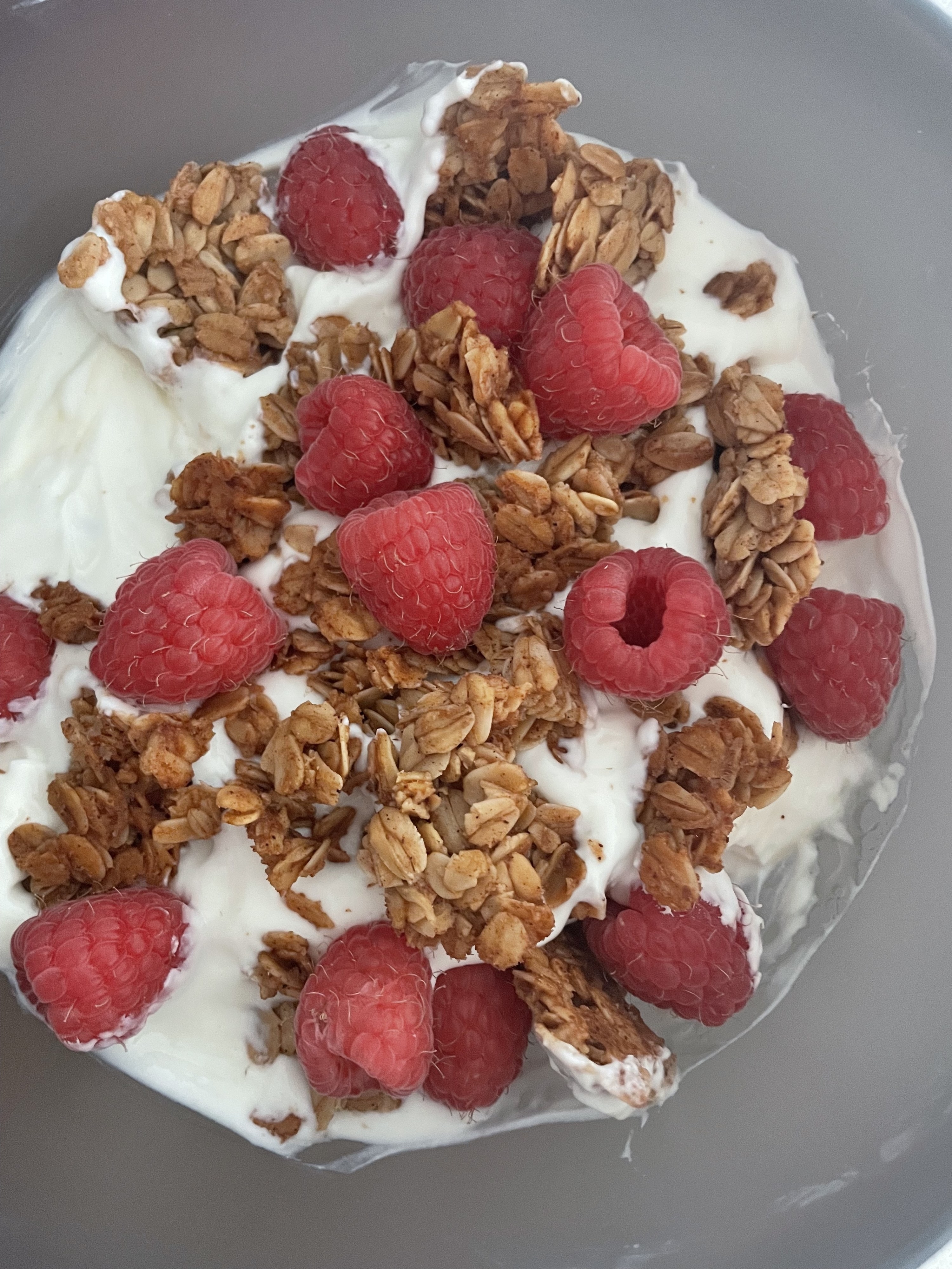 yogurt parfait in a bowl