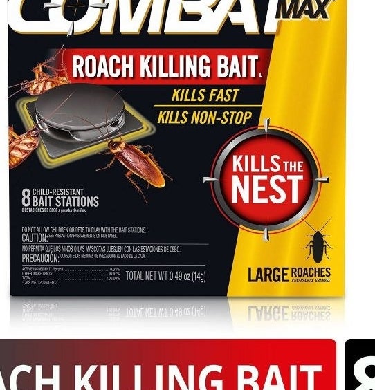 a box of Combat Max Roach Killing Bait