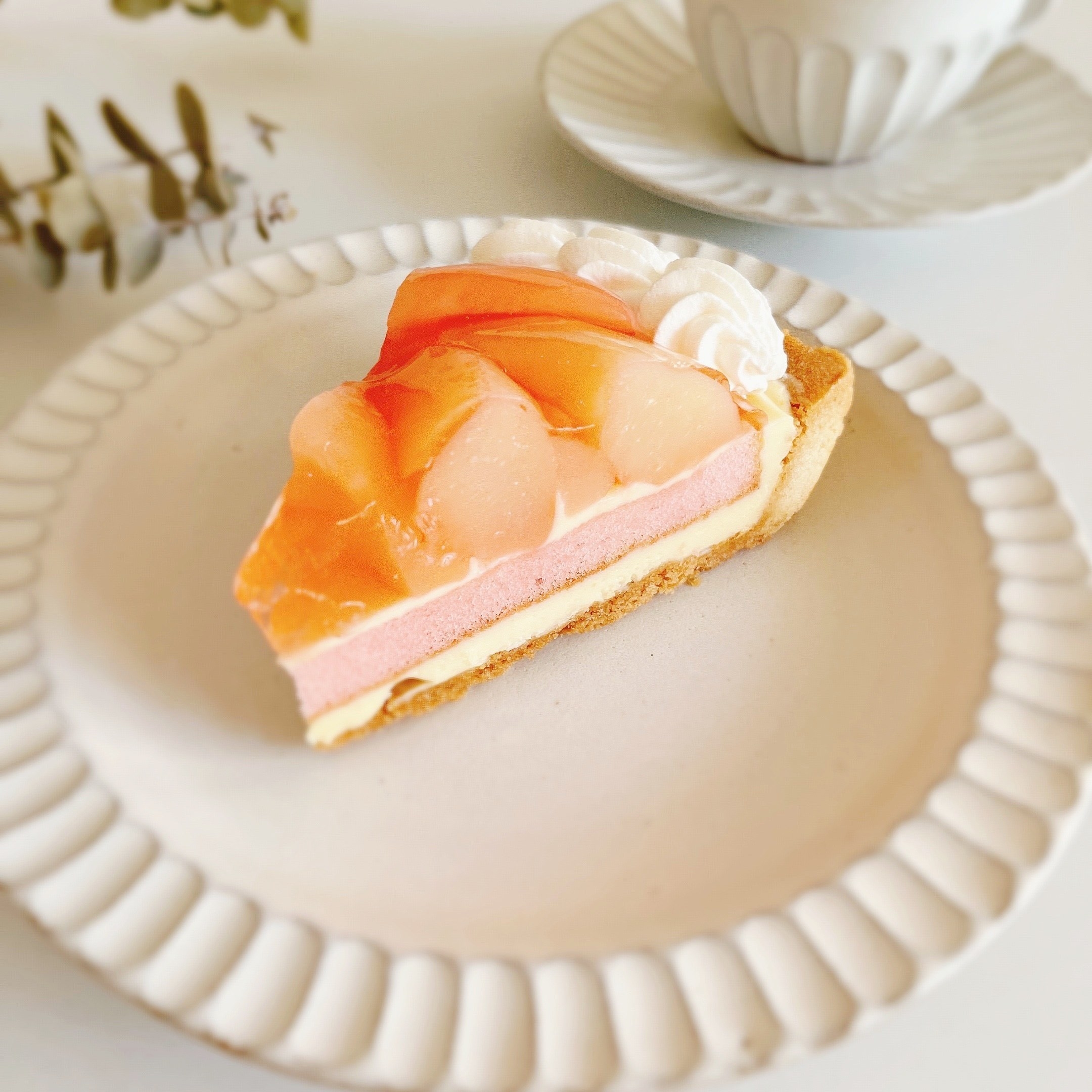 銀座コージーコーナーのオススメのケーキ「白桃タルト」