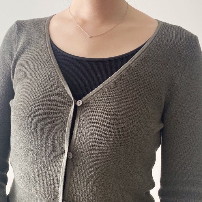 GU（ジーユー）のおすすめトップス「シアークロップドカーディガン（長袖）YT」