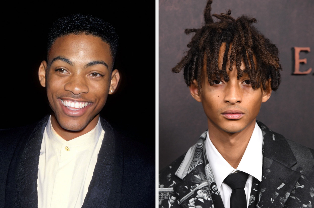 Side-by-side of FaceApp and Jaden Smith