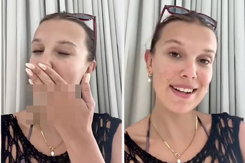 Millie Bobby Brown blows a kiss vs Millie Bobby Brown speaks in an Instagram video