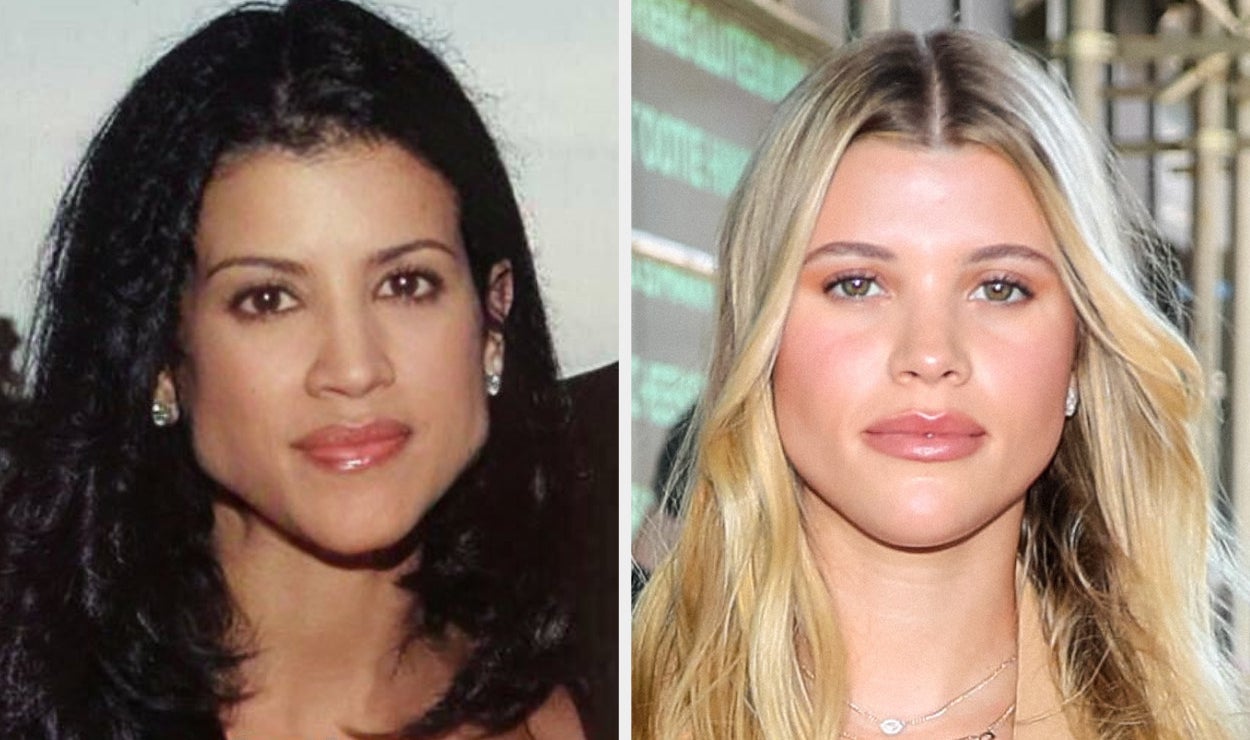 Side-by-side of FaceApp morph and Sofia Richie