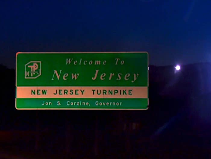 A photo of a street sign that says &quot;New Jersey Turnpike&quot;