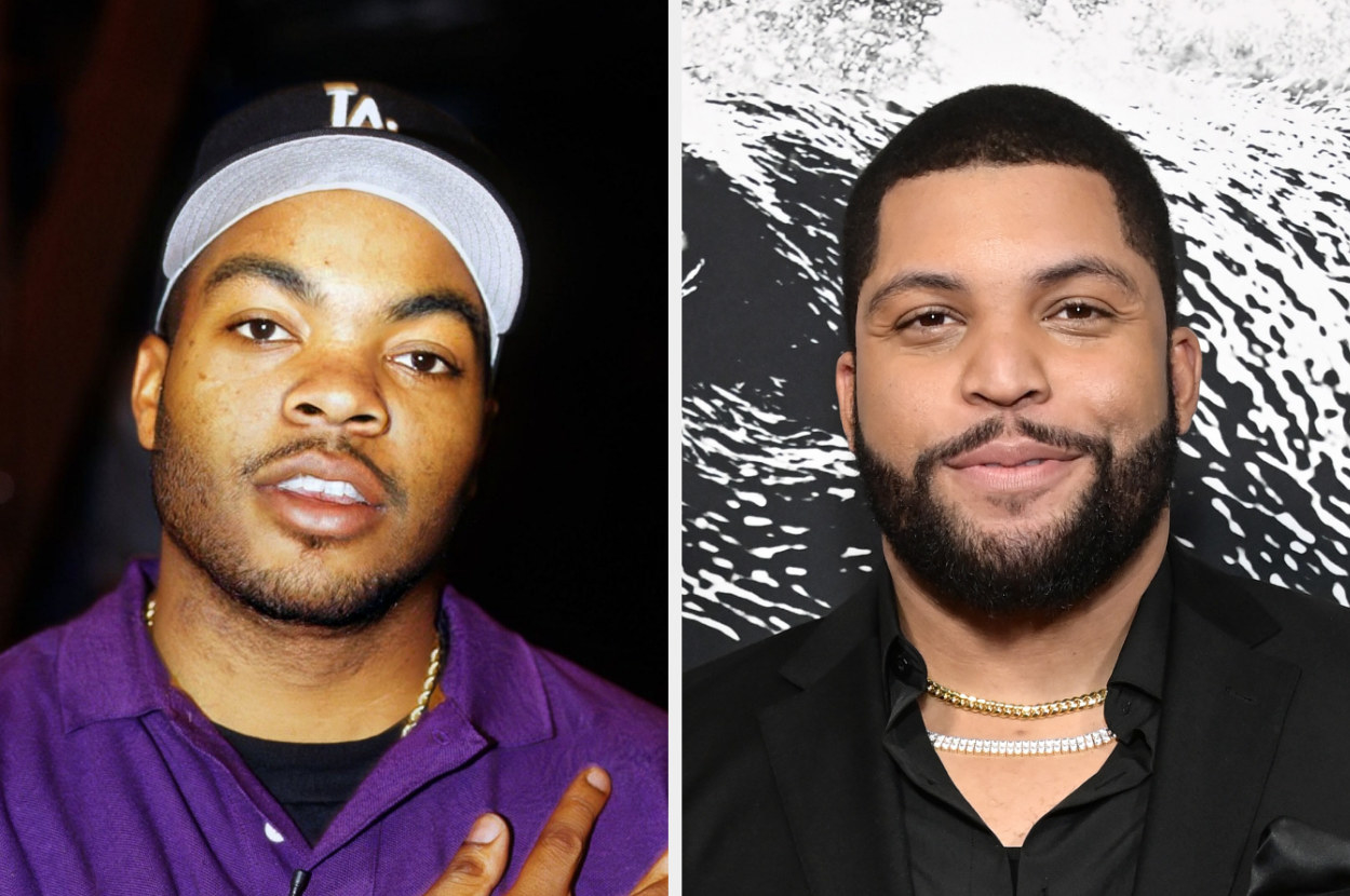 Side-by-side of FaceApp morph and O&#x27;Shea Jackson Jr.