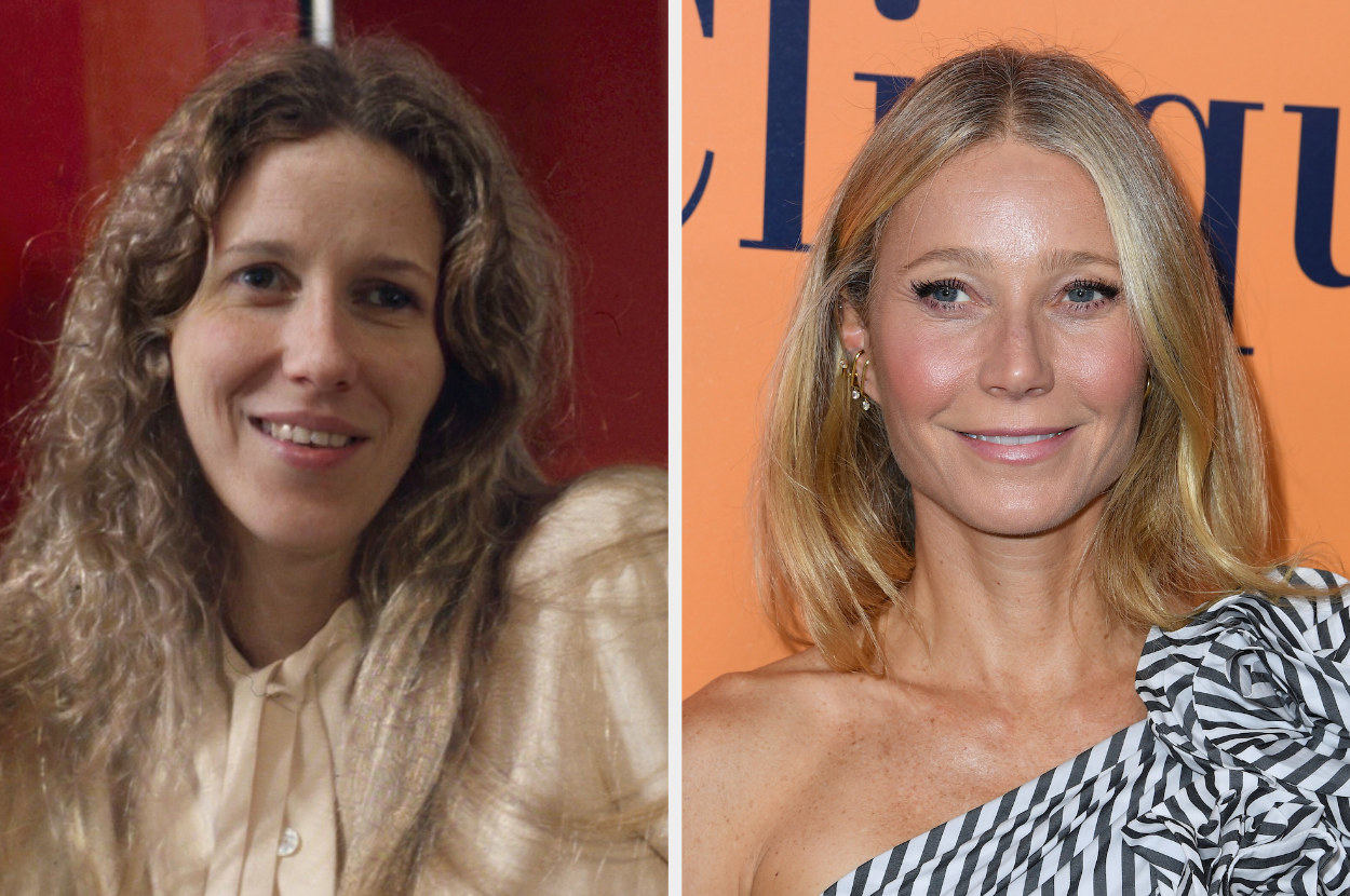 Side-by-side of FaceApp morph and Gwyneth Paltrow