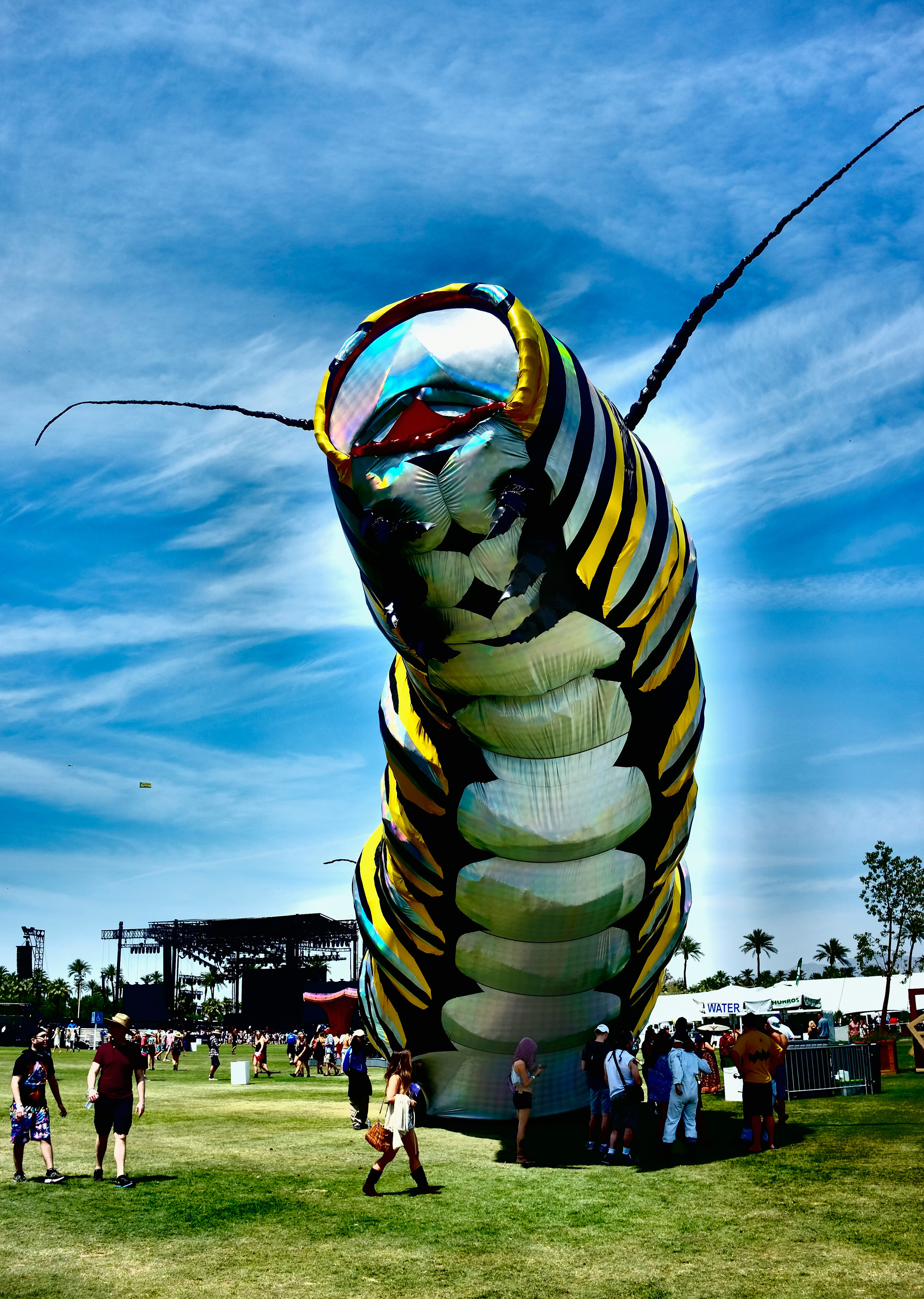 A giant art piece at Coachella