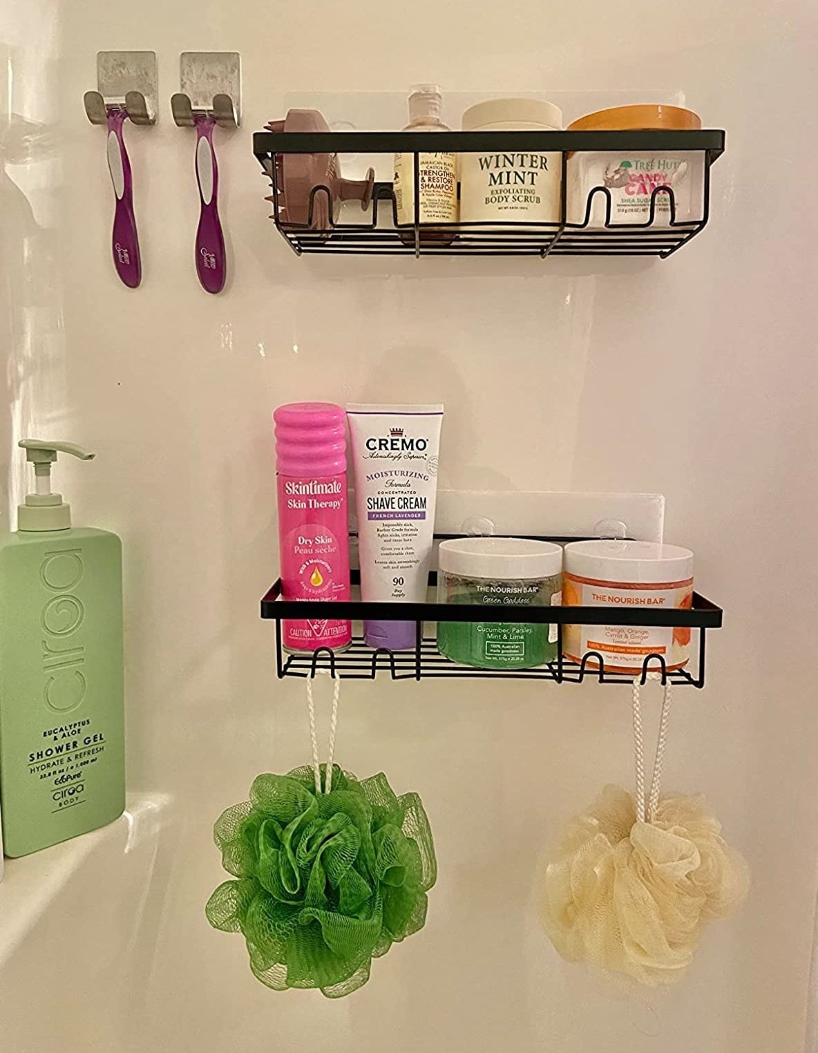 Reviewer image of the shower shelves