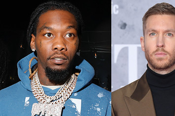 Split image of Offset and Calvin Harris
