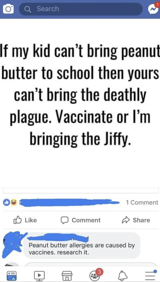 mom says peanut butter allergies are caused by vaccines