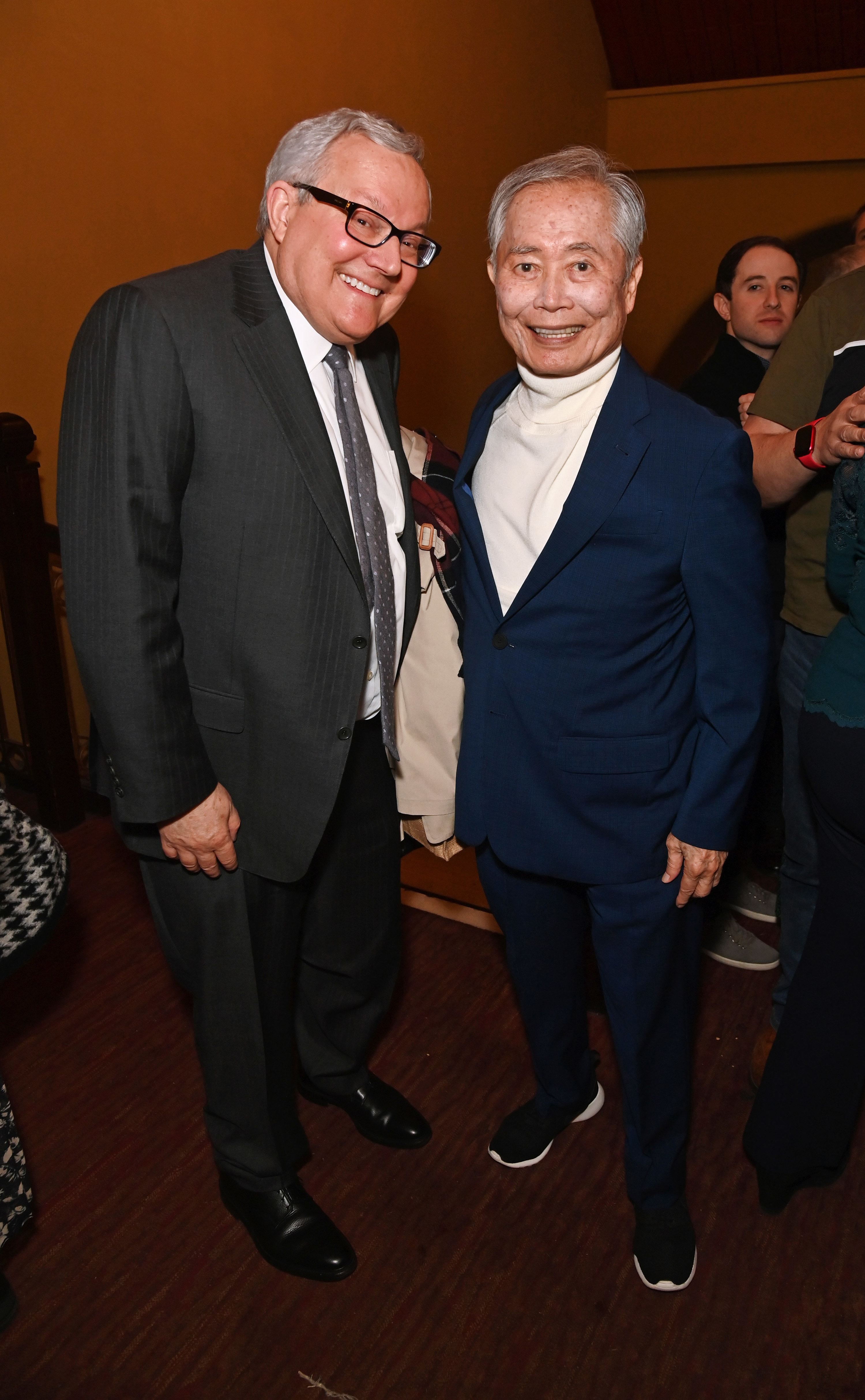 Brad Takei and George Takei at the press night performance of &quot;George Takei&#x27;s Allegiance&quot; at the Charing Cross Theatre in 2023