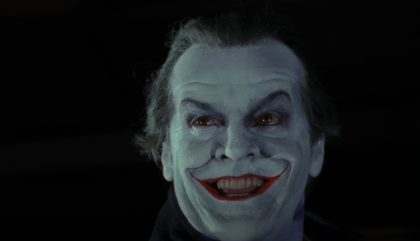 Jack Nicholson smiles as the Joker