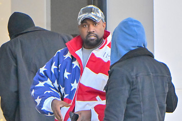 Kanye West is seen on November 27, 2022 in Los Angeles, California