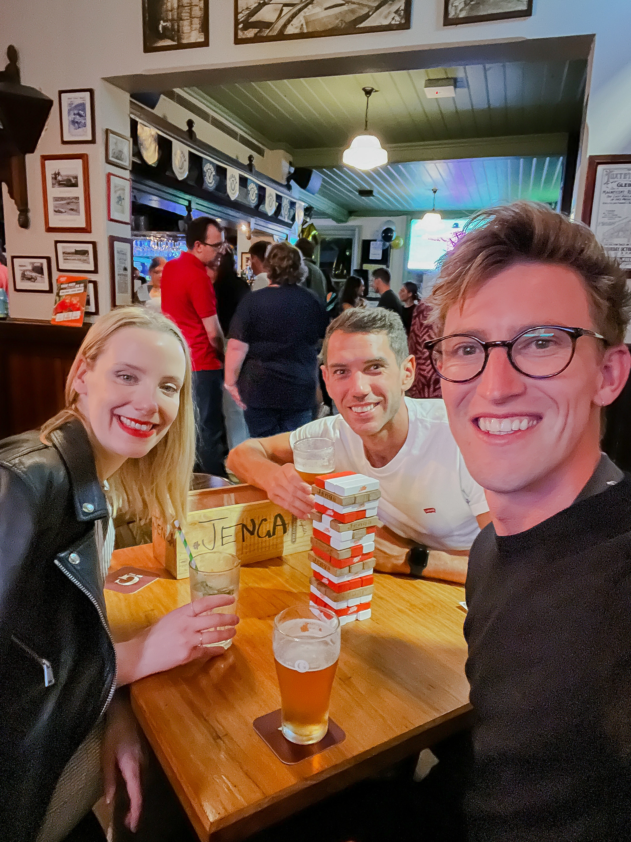 Selfie inside the Glebe Hotel