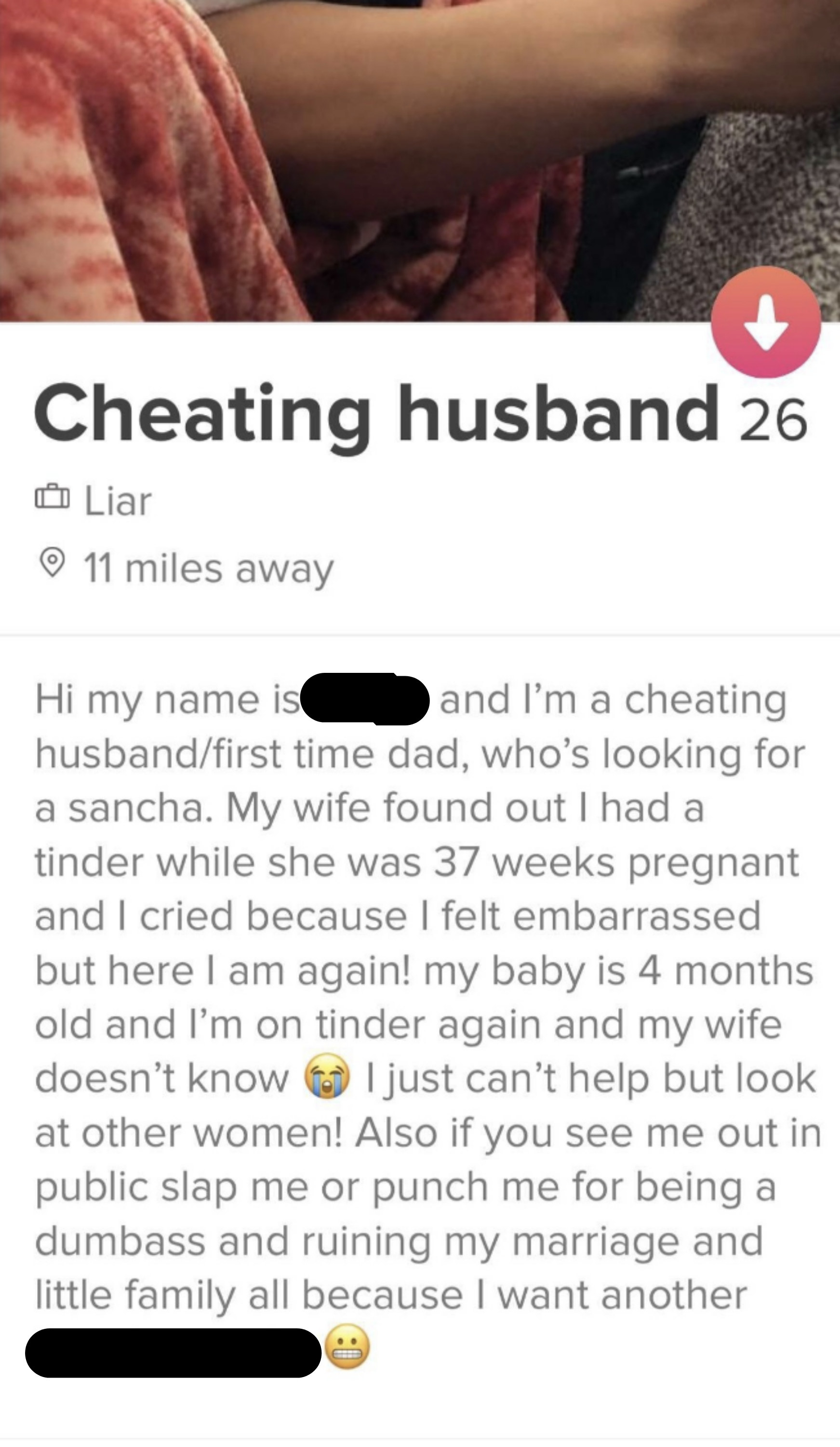 name on tinder is cheating husband