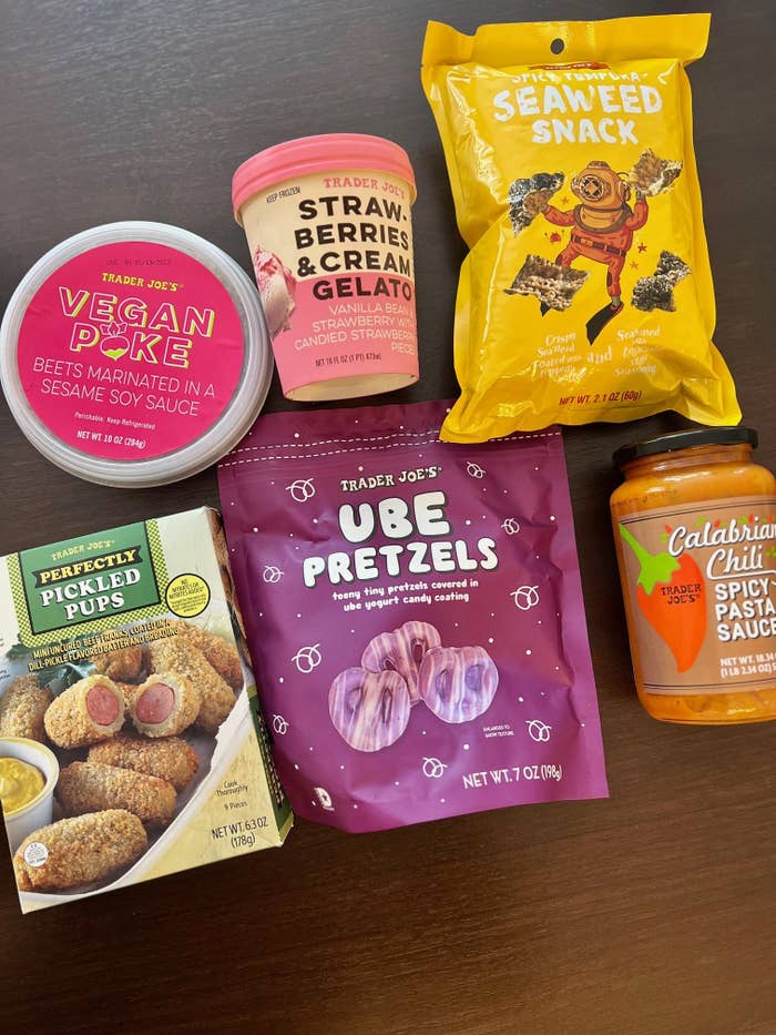 A variety of Trader Joe&#x27;s items.