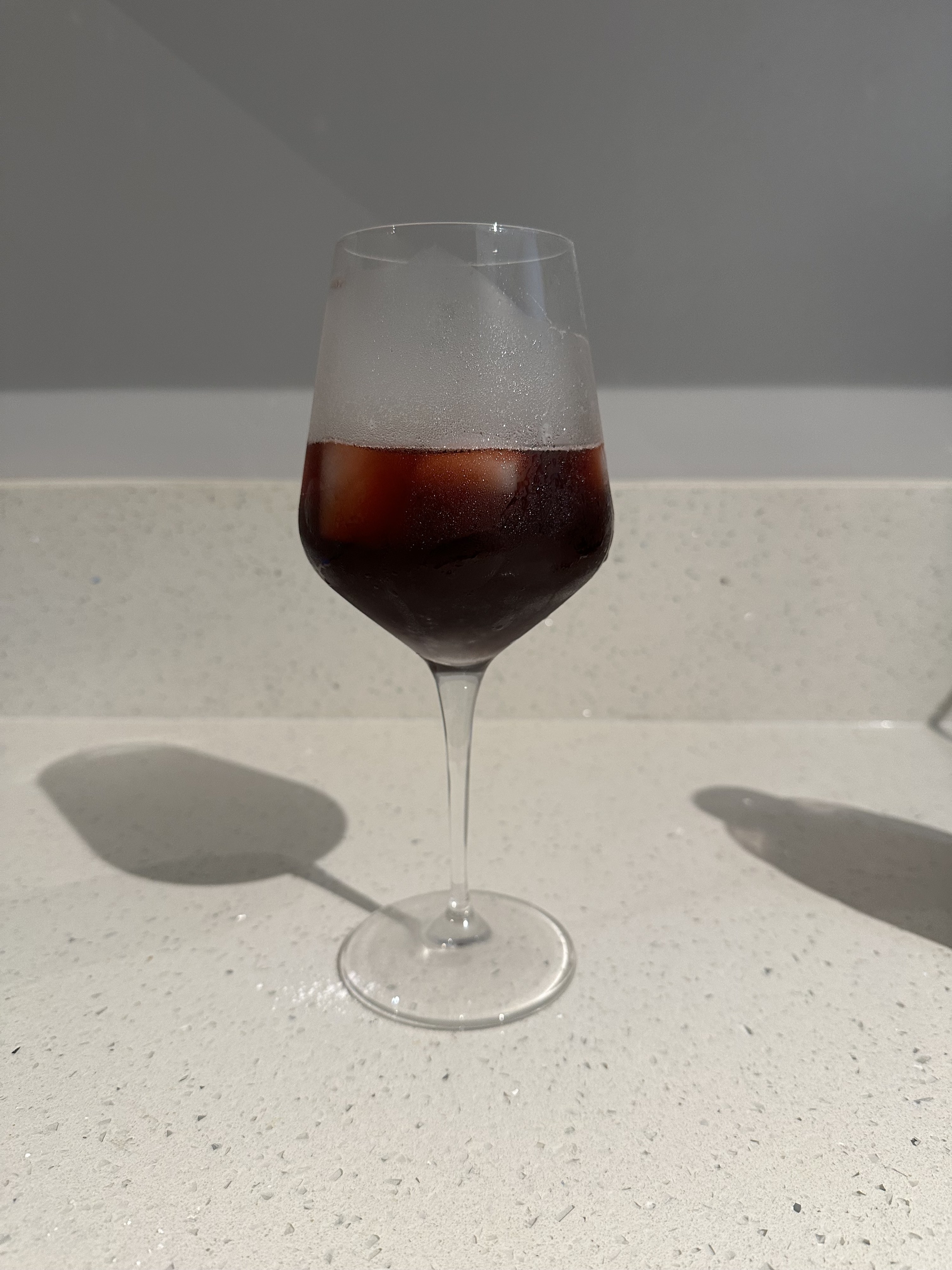 drink in a wine glass