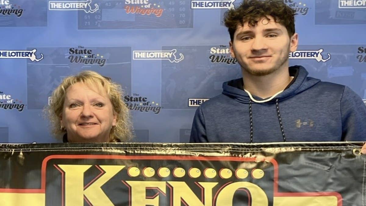 A mother and son in Massachusetts are feeling lucky after the pair won three $100,000 prizes from the state's Keno lottery by playing the same numbers.