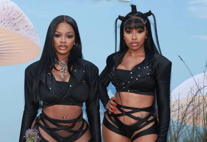 The City Girls posing together on the red carpet