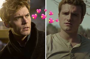 finnick on the left and peeta on the right