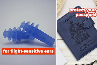 ear pressure plugs for flights, passport cover