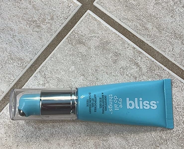 A reviewer&#x27;s photo of the blue product