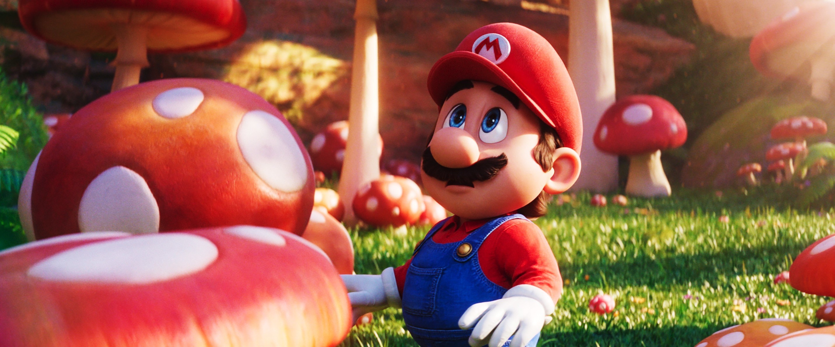 Mario looking up at the sky