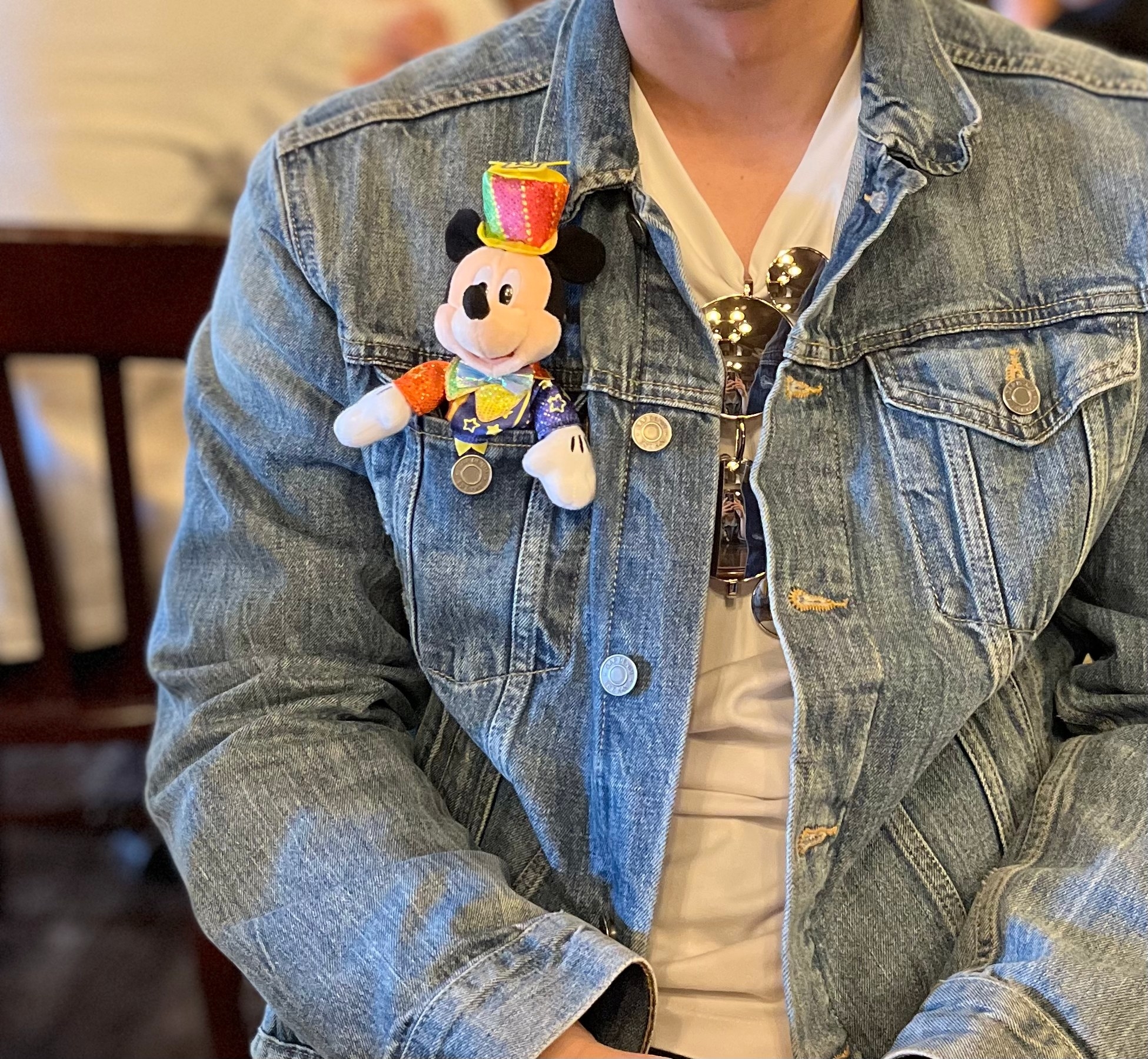 ディズニーランドの40周年記念グッズ「ぬいぐるみバッジ」