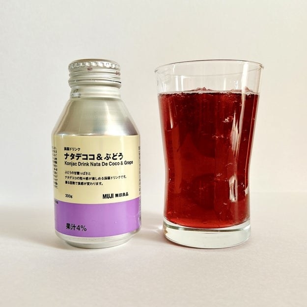無印良品のオススメのドリンク「蒟蒻ドリンク ナタデココ&ぶどう」