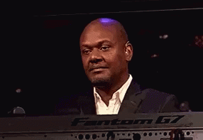 a man holds in his laugh