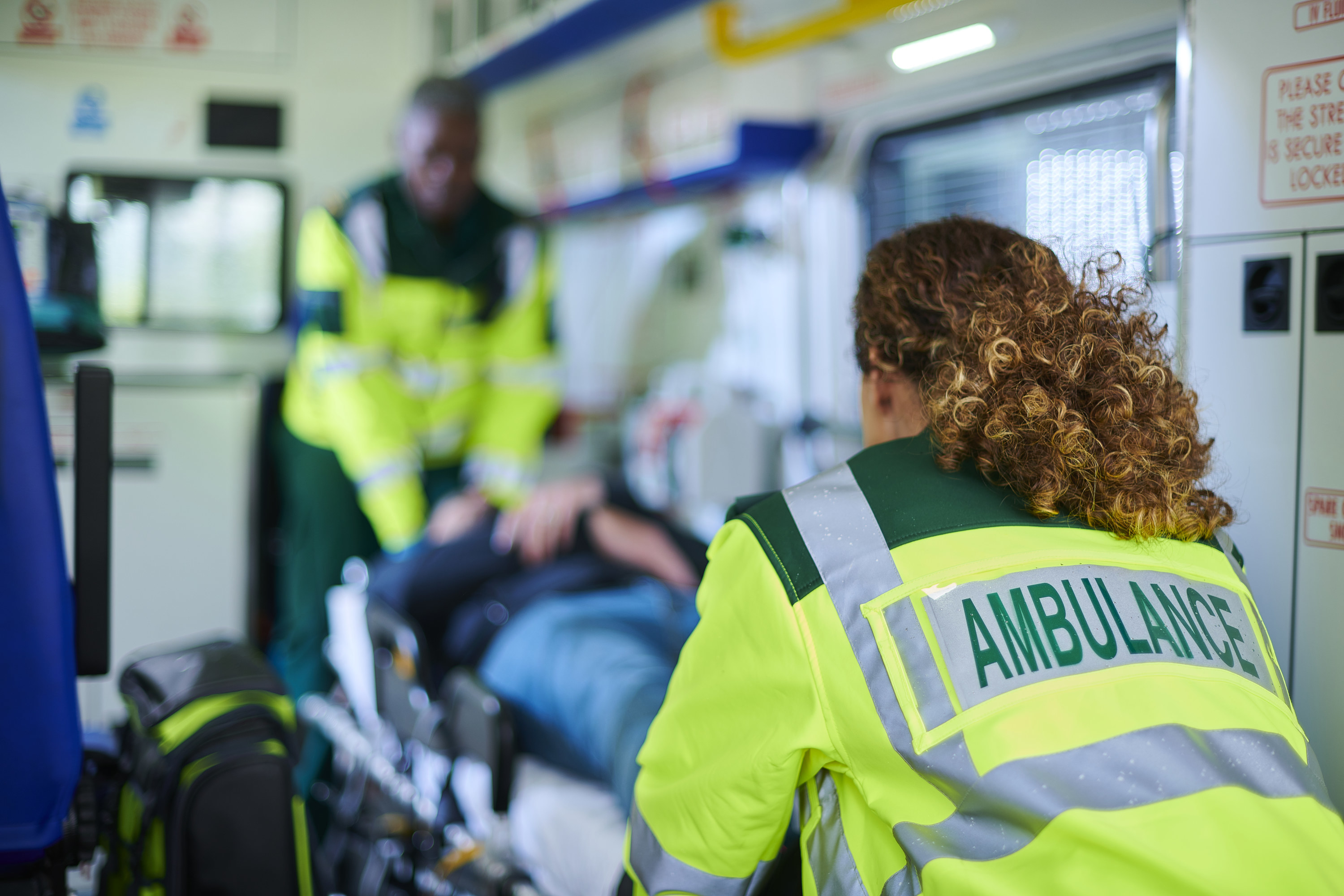 person in the ambulance
