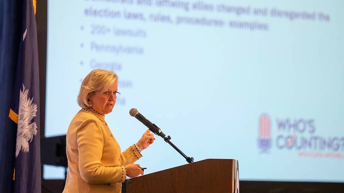 Cleta Mitchell, an attorney who assisted Donald Trump's efforts to overturn the 2020 presidential election, also spoke out against voting-by-mail.