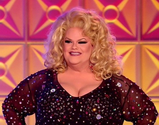 Darienne in a bejeweled outfit