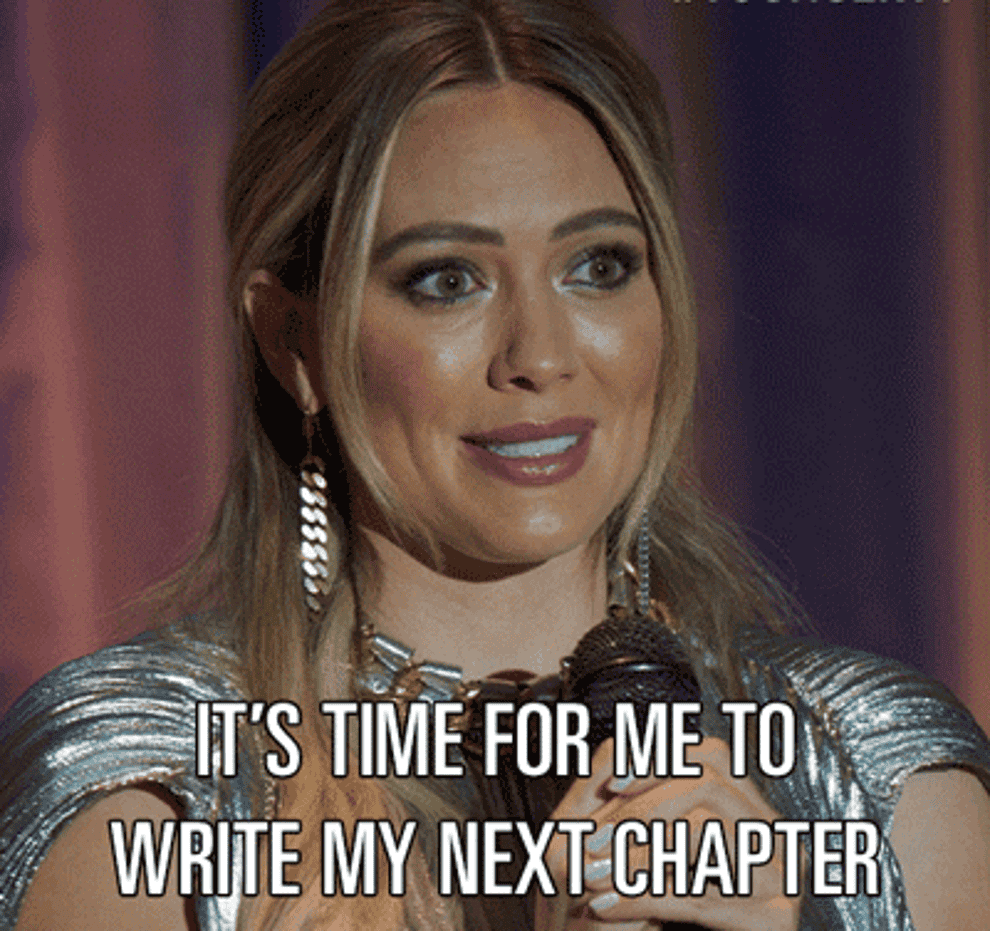 Hilary Duff as Kelsey talks about needing to move on to a new chapter in &quot;Younger&quot;
