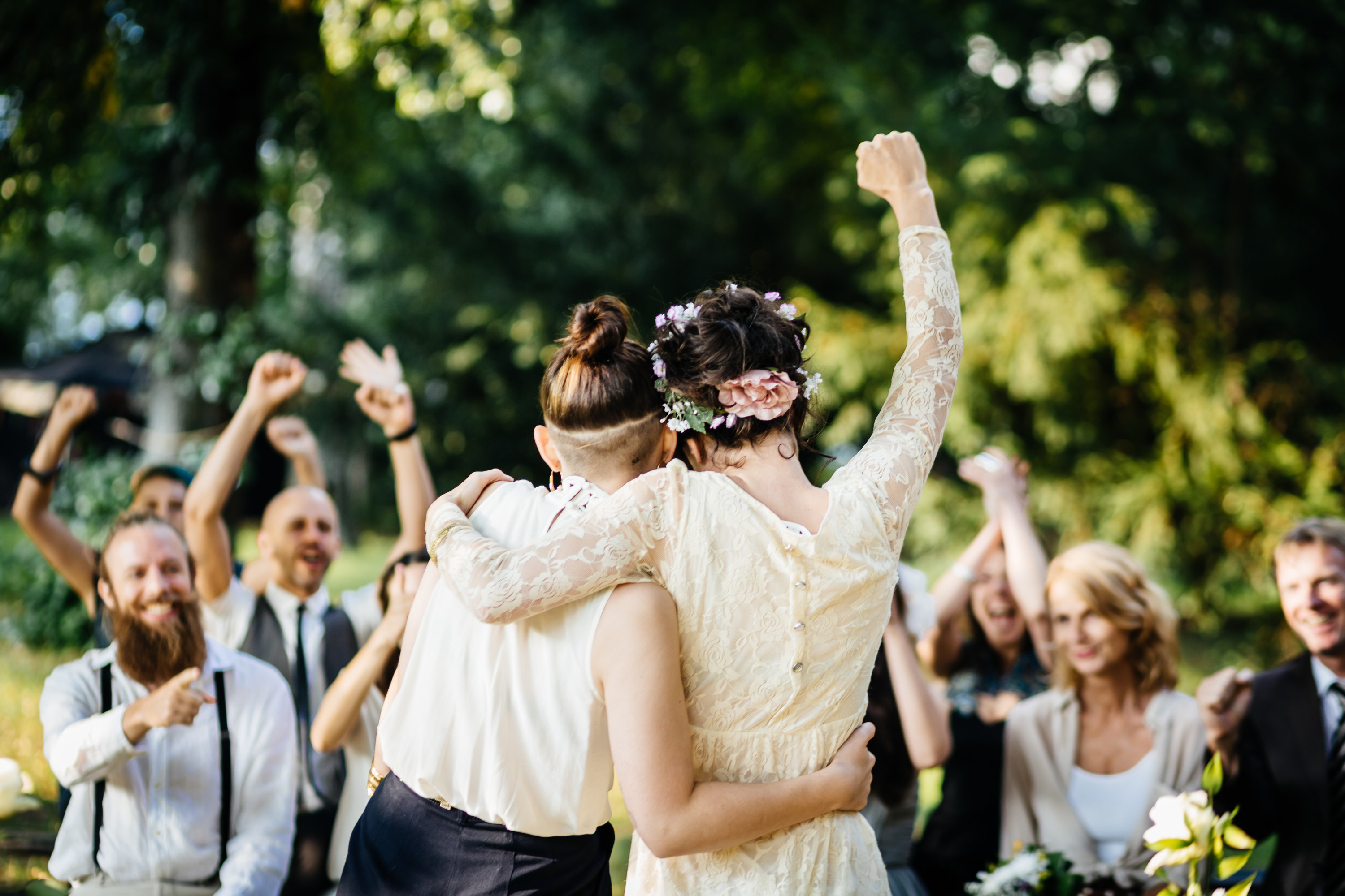 couple on their wedding day