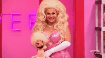 Jaymes performing with a matching ventriloquist doll