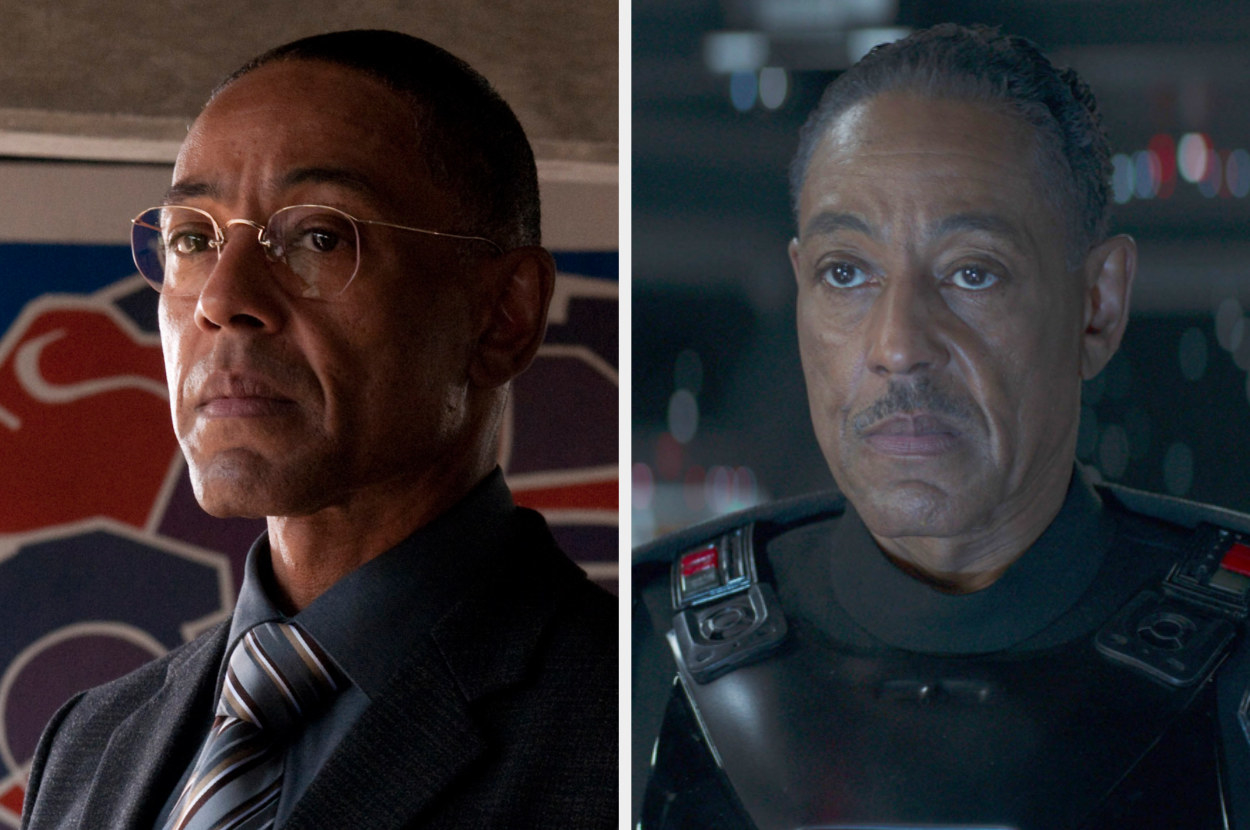 Side-by-side of Giancarlo Esposito in &quot;Breaking Bad&quot; and &quot;The Mandalorian&quot;
