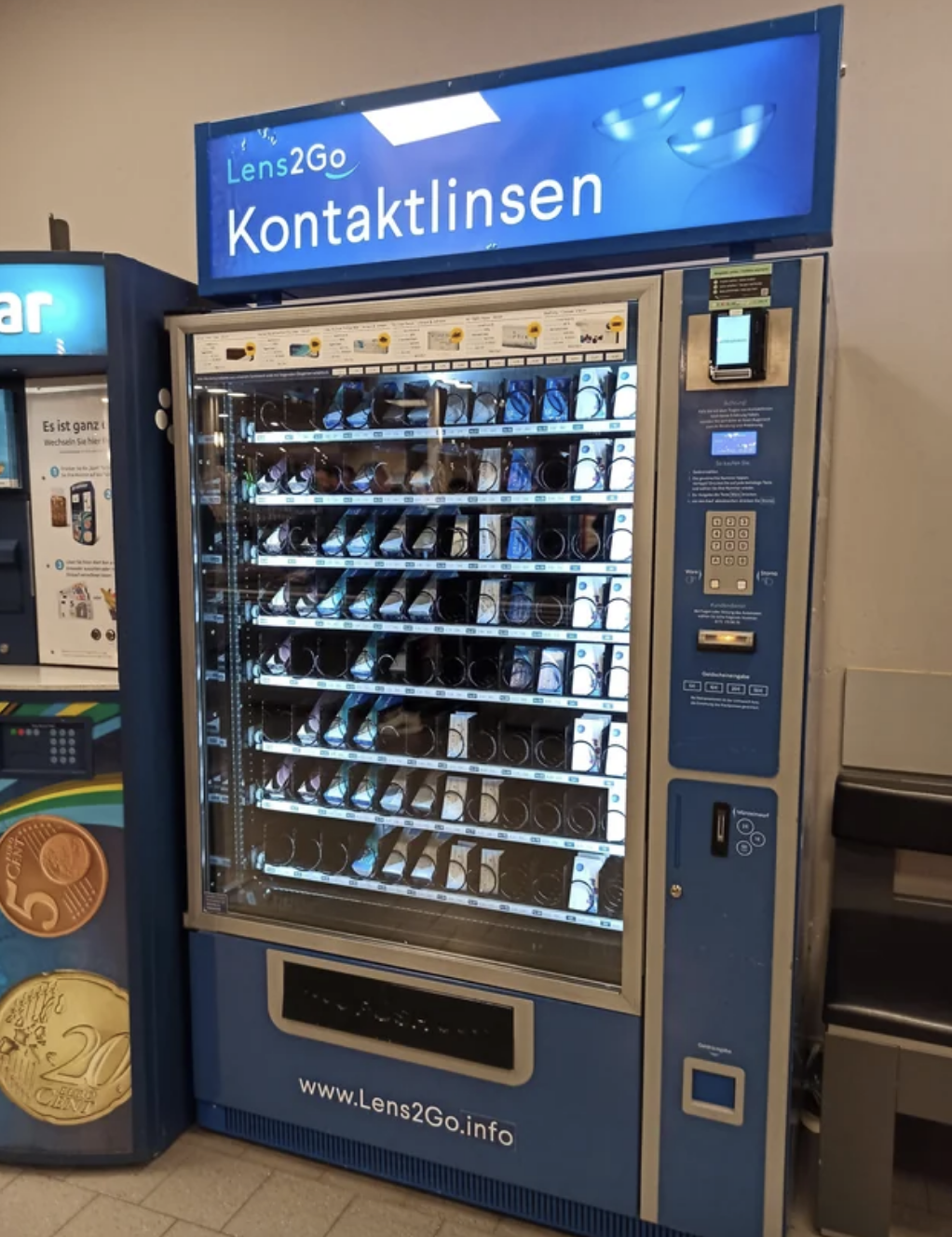 a contact lens vending machine