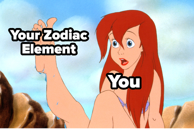 Ariel looking at her foot