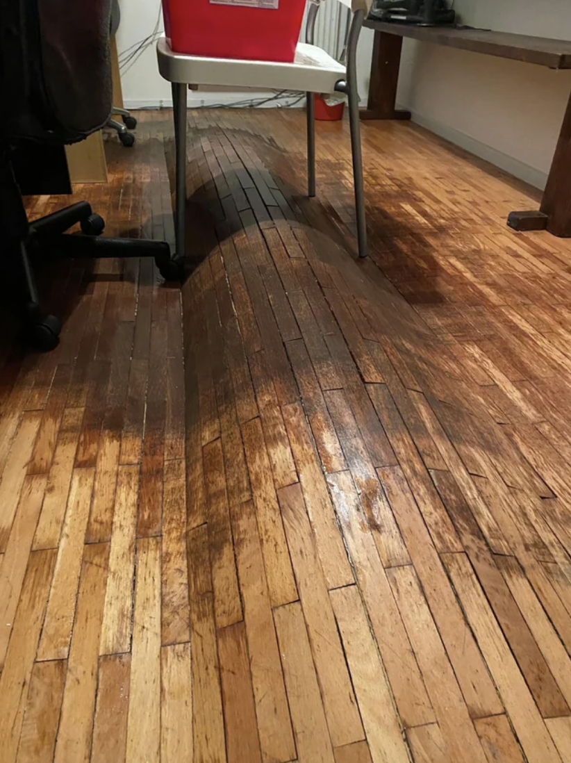 Water-damaged floors