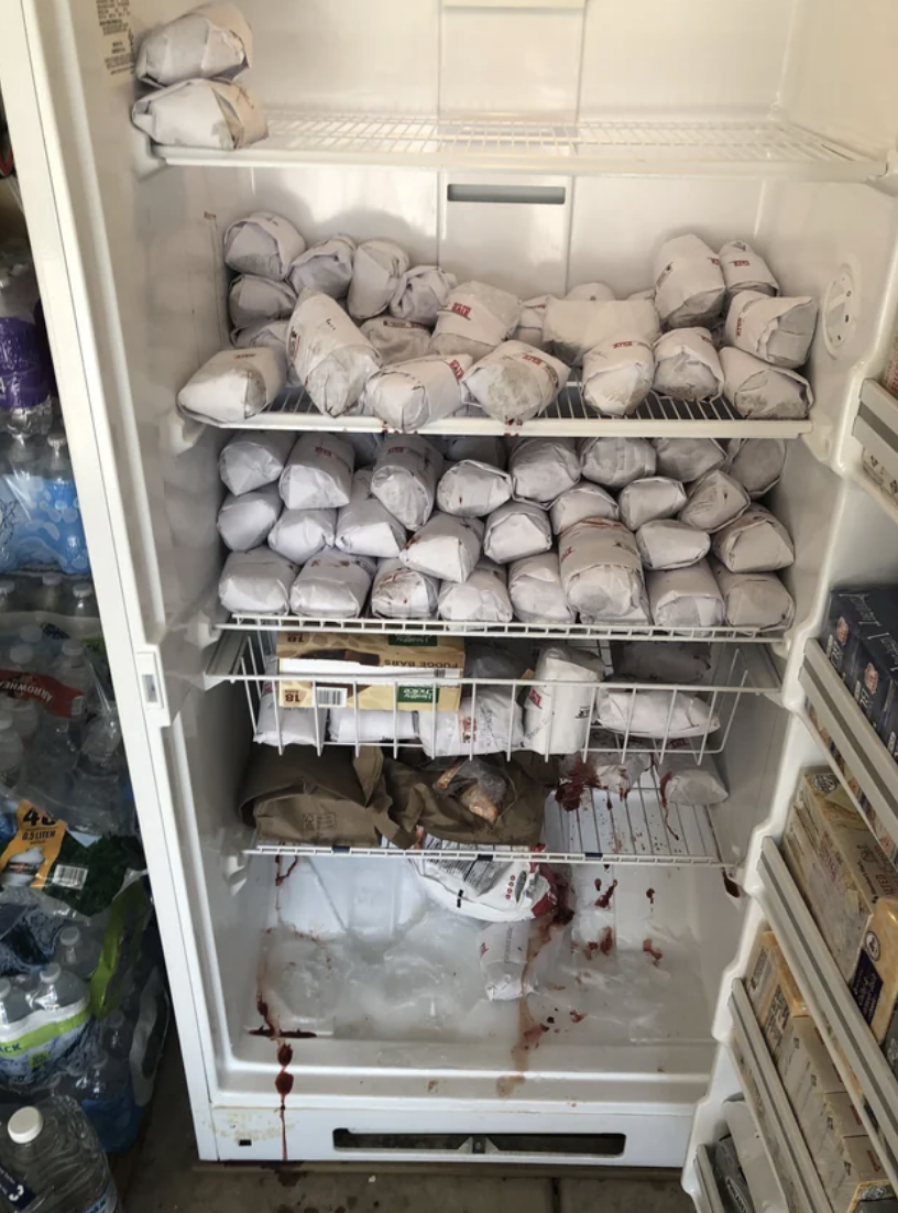 A broken freezer