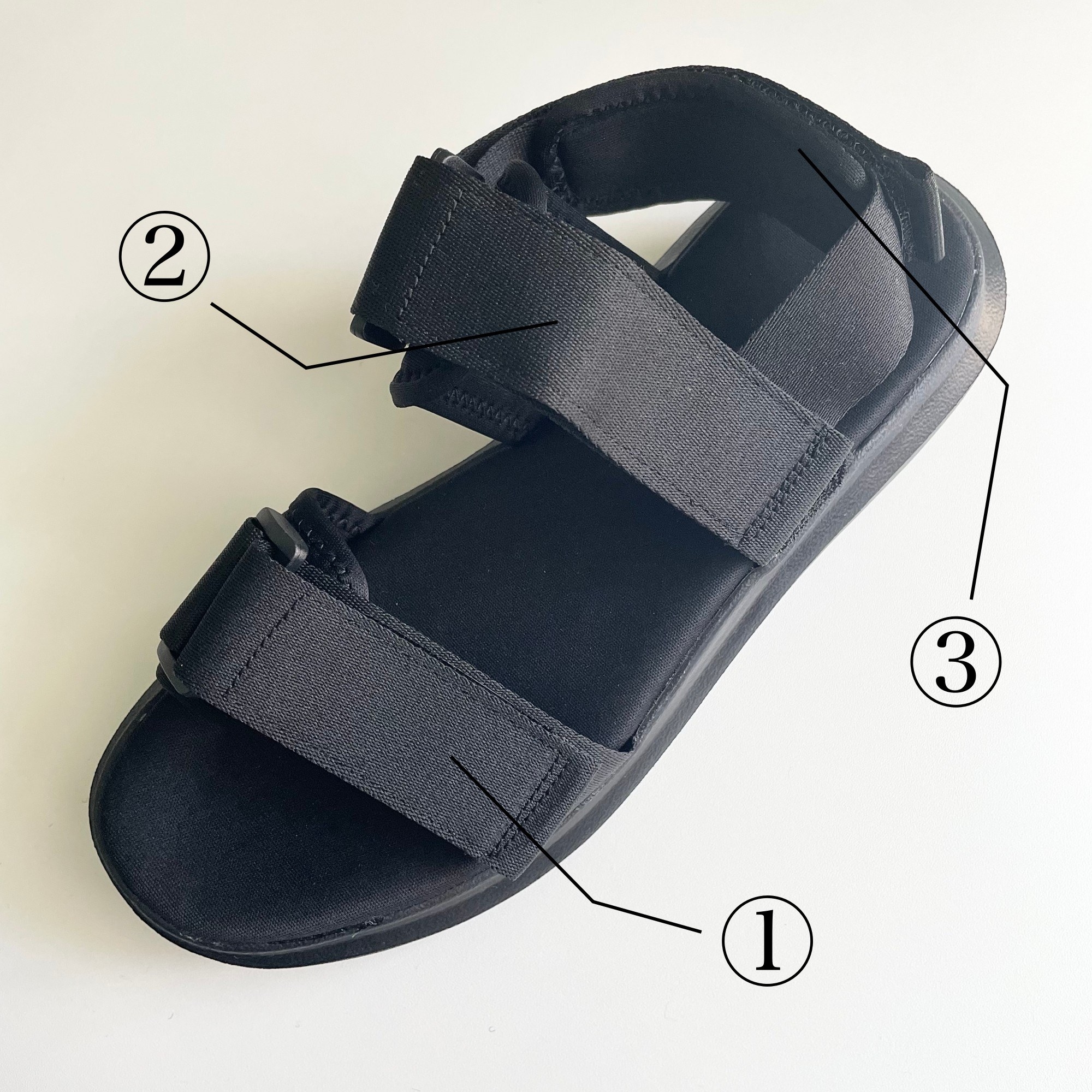 GU(ジーユー)のおすすめのメンズアイテム「ボリュームソールテープサンダル」