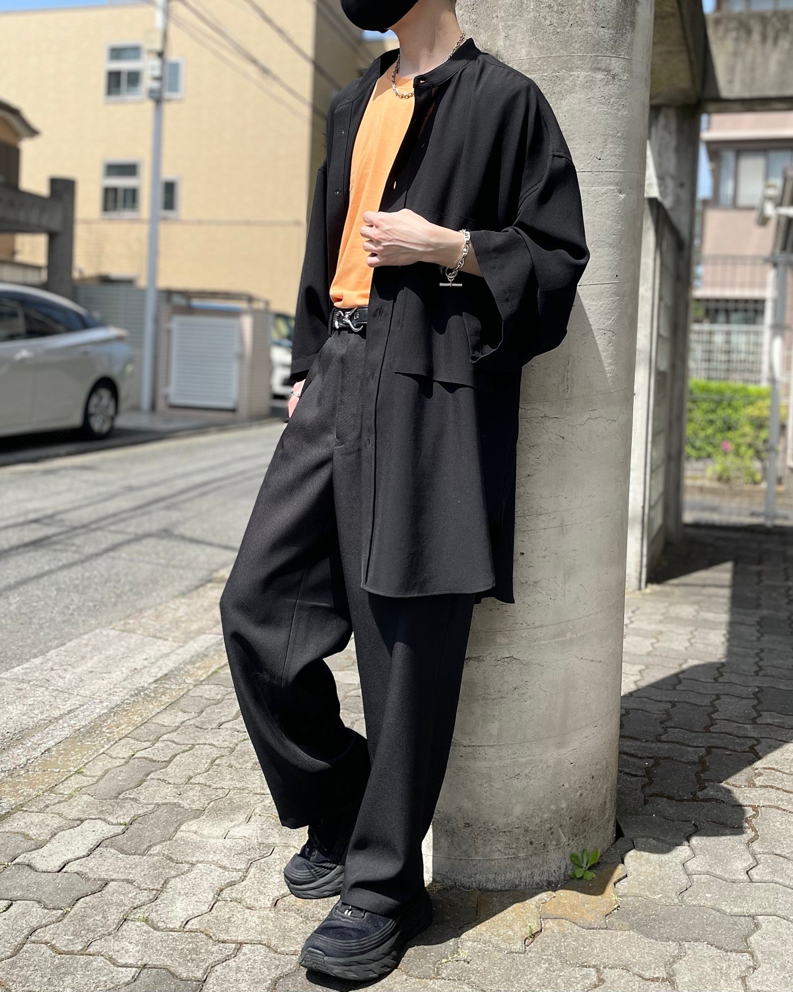 GU(ジーユー)のおすすめのメンズアイテム「コットンカラーT(半袖)」のコーディネート