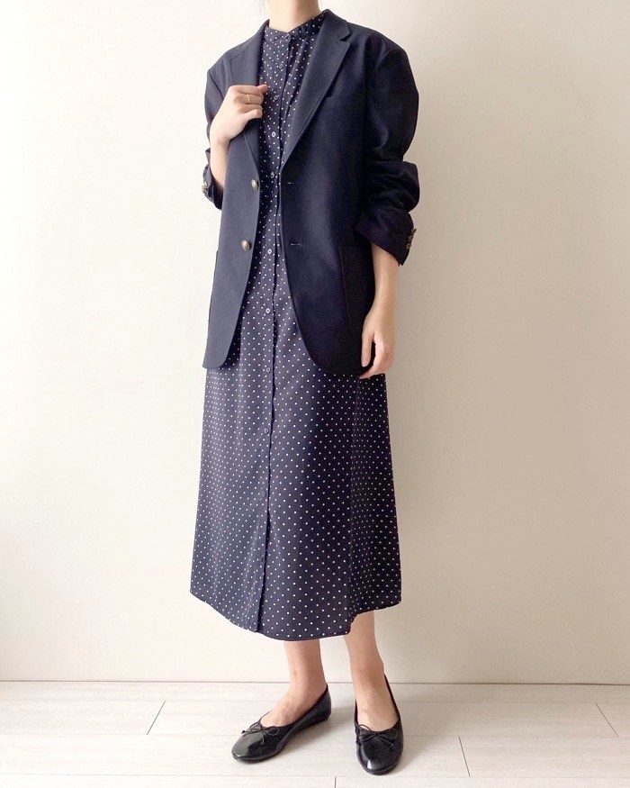 GU（ジーユー）のおすすめワンピース「ドットプリントワンピース（半袖）Z」