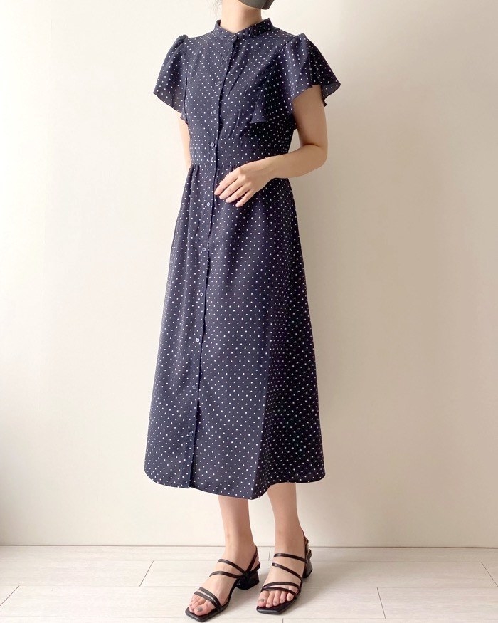 GU（ジーユー）のおすすめワンピース「ドットプリントワンピース（半袖）Z」