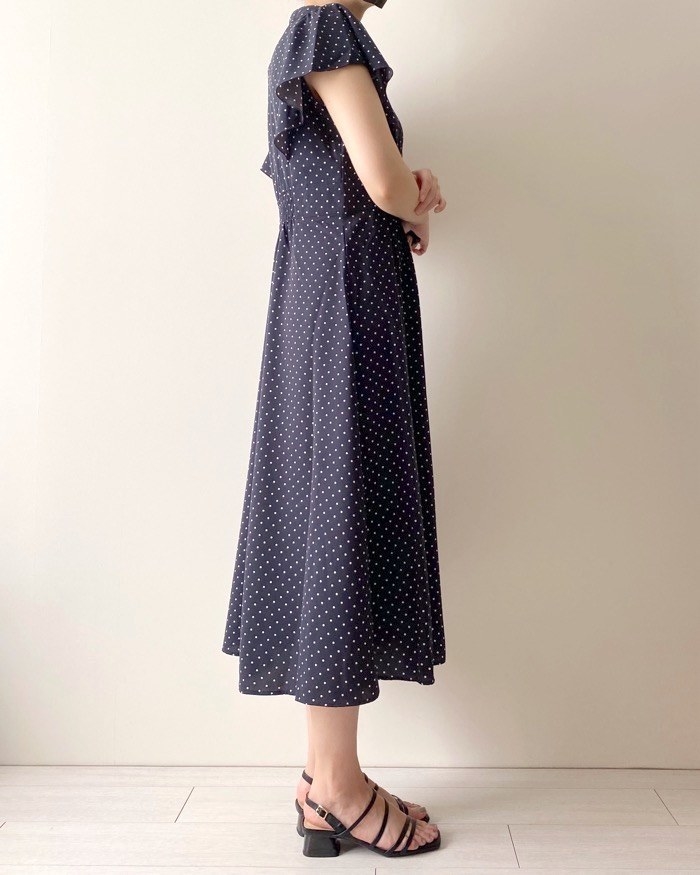 GU（ジーユー）のおすすめワンピース「ドットプリントワンピース（半袖）Z」