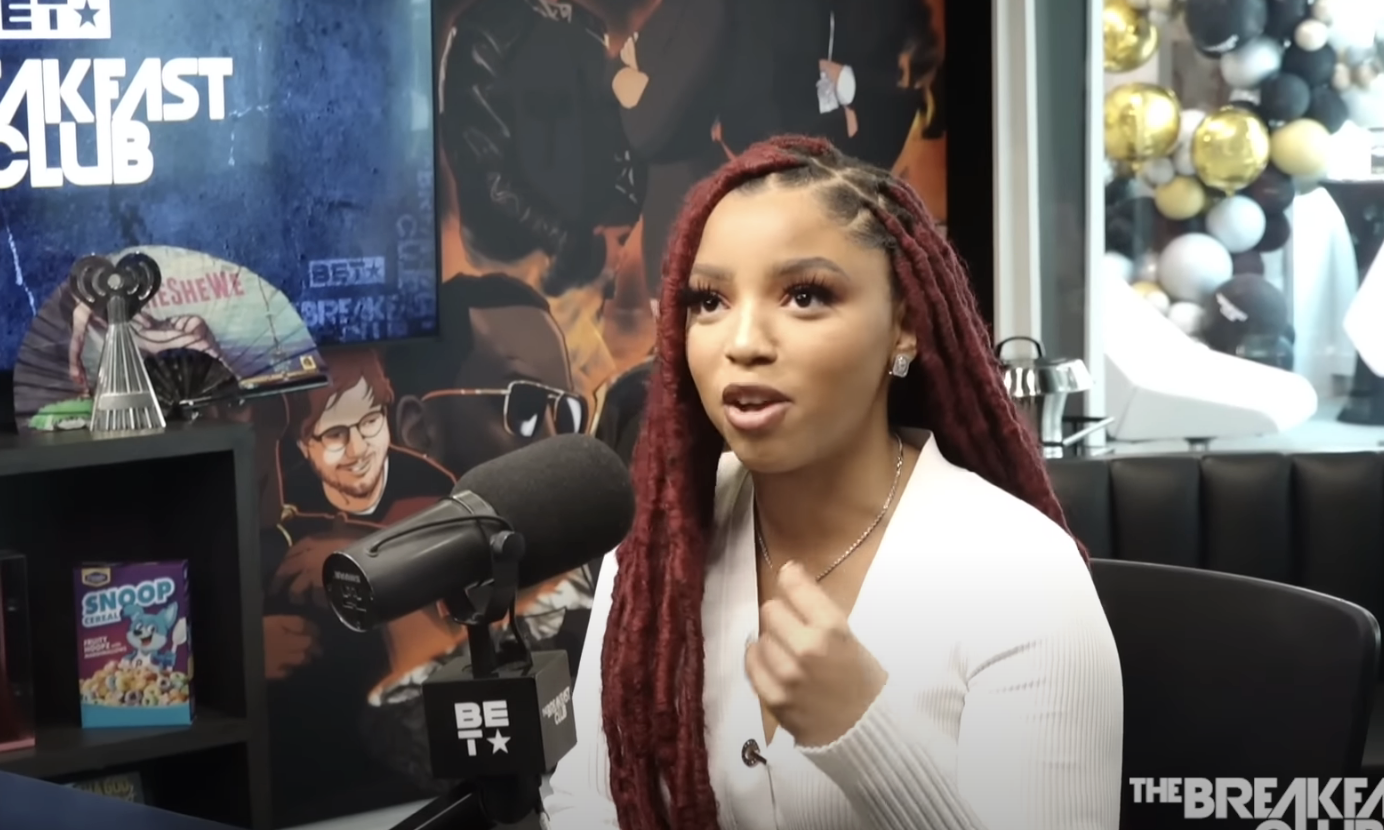 closeup of chloe during the interview